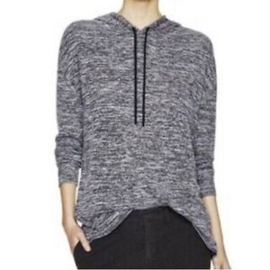 Aritzia Wilfred Free Open Back Long Sleeve Black and Grey Hoodie Size XXS